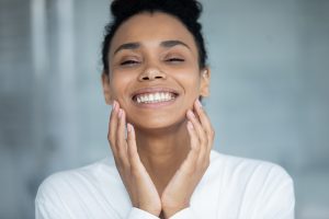 woman smiling